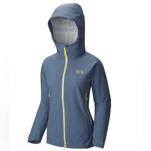 Womens MOUNTAIN HARDWEAR  Dry Q Waterproof Quasar Lite Jacket Sz Large